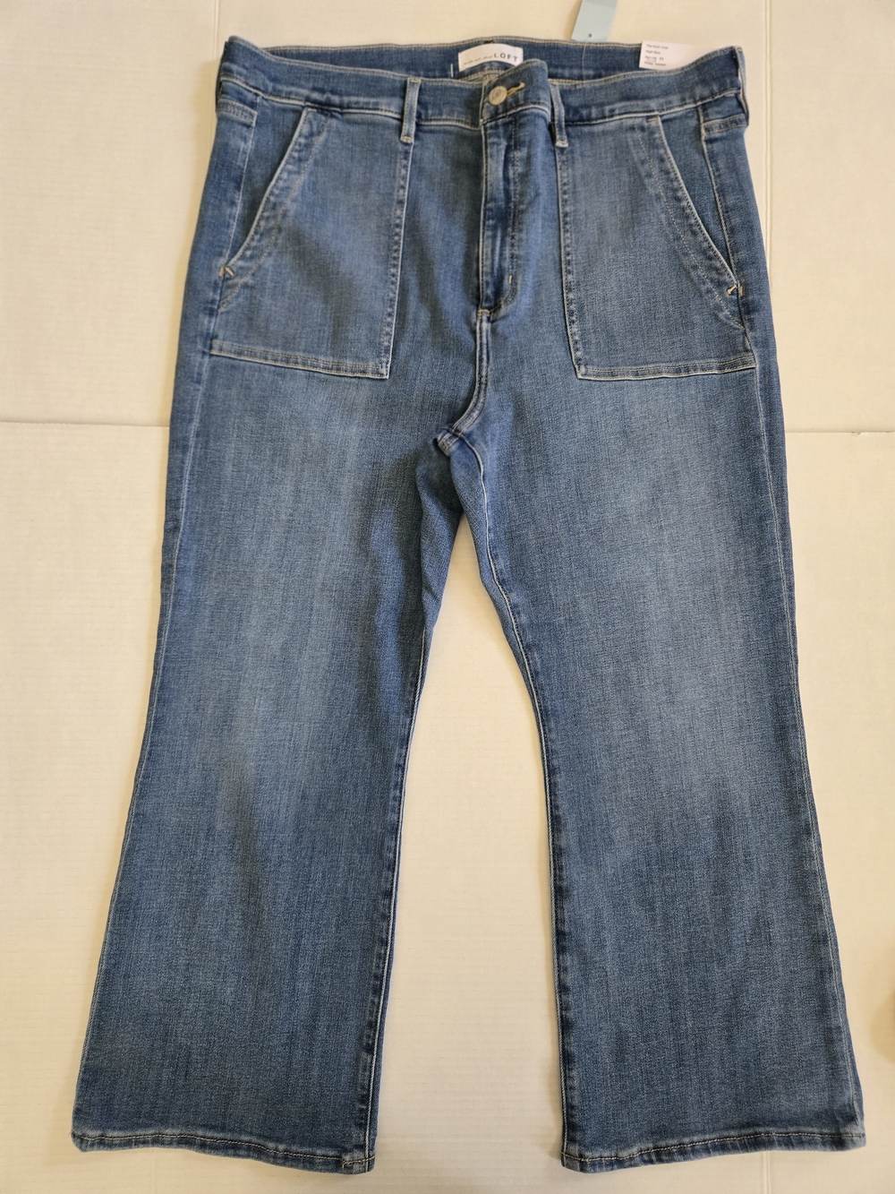LOFT Blue Denim Jeans with Button Waist